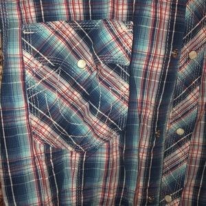 True religion flannel color sleeveless shirt